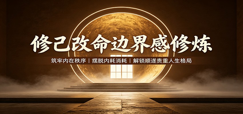 修己改命边界感修炼：筑牢内在秩序，摆脱内耗消耗，解锁顺遂贵重人生格局-来友网创