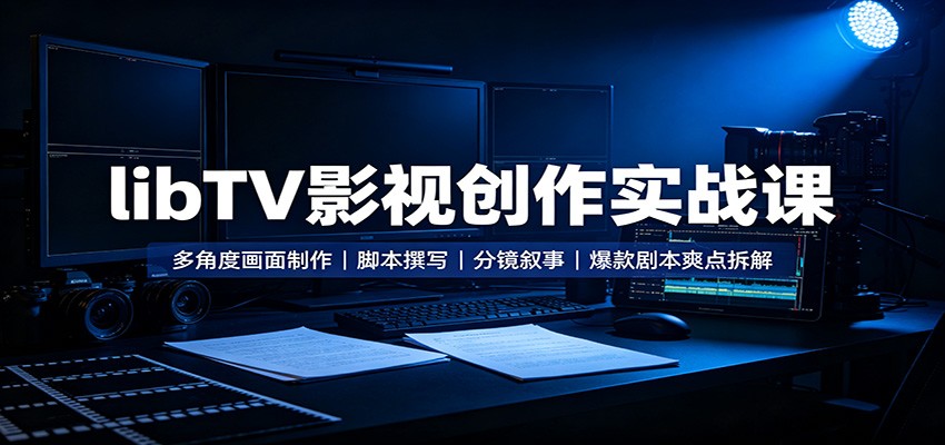 libTV影视创作实战课：多角度画面制作，脚本撰写，分镜叙事，爆款剧本爽点拆解-来友网创