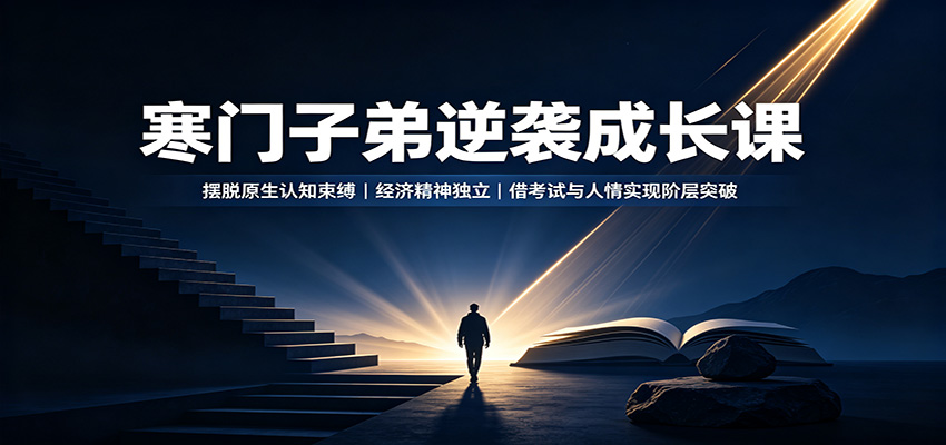 寒门子弟逆袭成长课：摆脱原生认知束缚，经济精神独立，借考试与人情实现阶层突破-来友网创