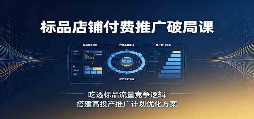 标品店铺付费推广破局课：吃透标品流量竞争逻辑，搭建高投产推广计划优化方案-来友网创