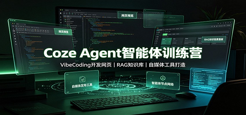 Coze Agent智能体训练营：VibeCoding开发网页，RAG知识库，自媒体工具打造-来友网创