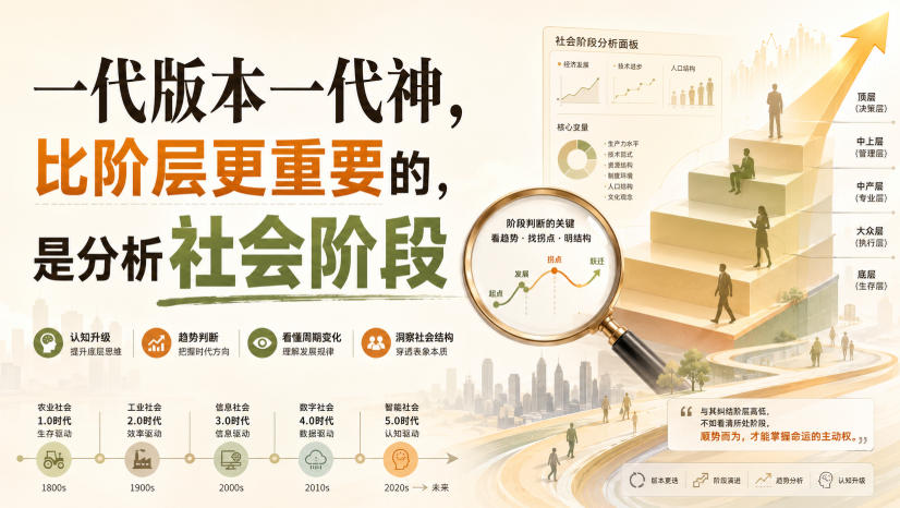 付费文章：一代版本一代神，比阶层更重要的，是分析社会阶段-来友网创