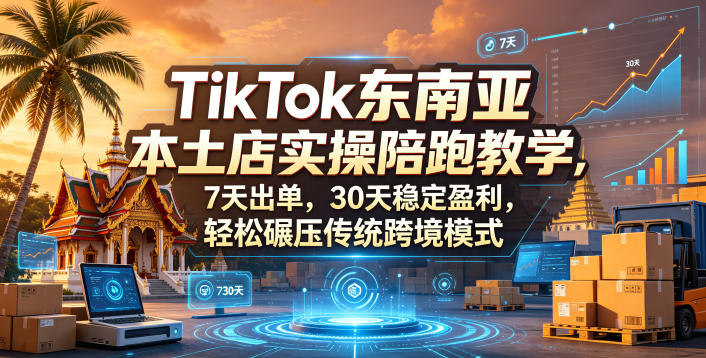 TikTok东南亚本土店实操陪跑教学，7天出单，30天稳定盈利，轻松碾压传统跨境模式（更新0819）-来友网创