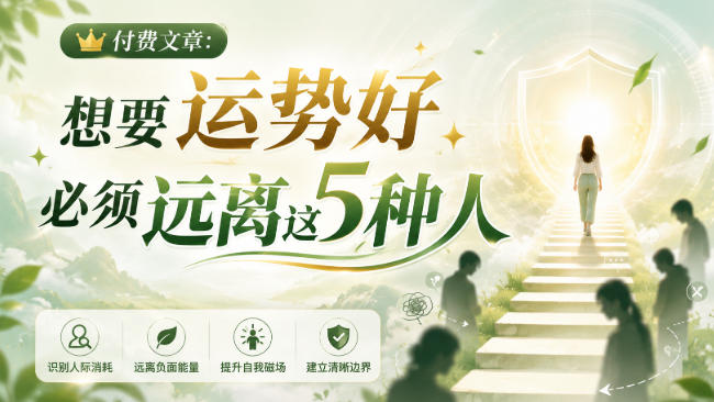 付费文章：想要运势好，必须远离这5种人-来友网创