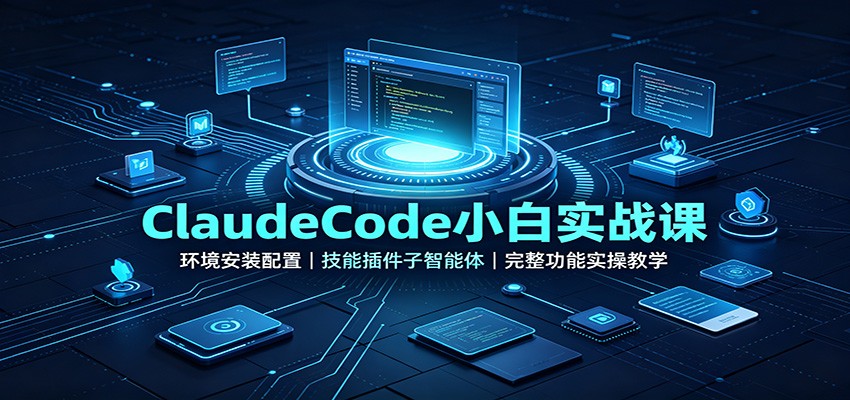 ClaudeCode小白实战课：环境安装配置，技能插件子智能体，完整功能实操教学-来友网创