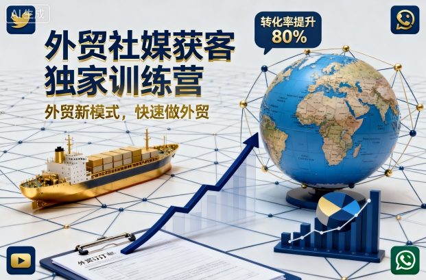 外贸社媒获客独家训练营，外贸新模式，快速做外贸（更新26年08月21日）-来友网创