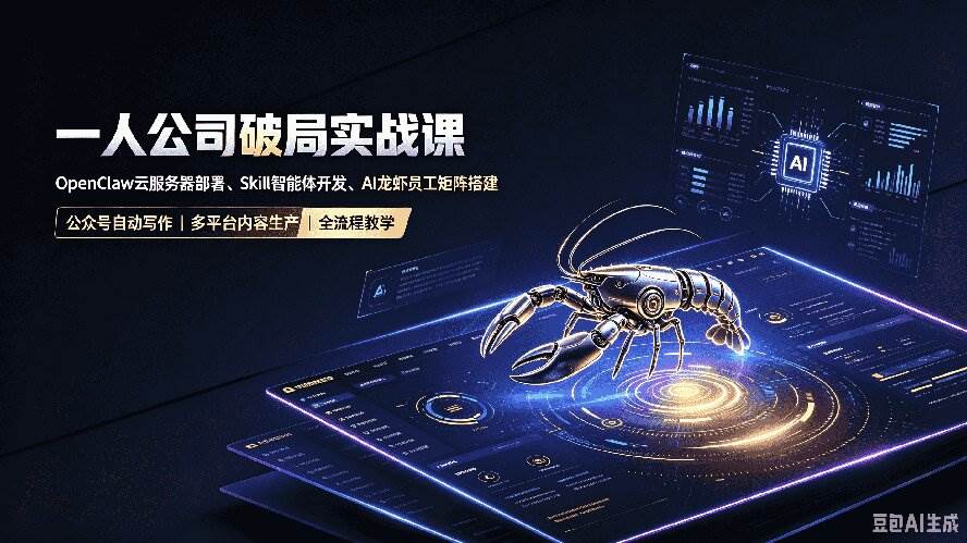（19995期）一人公司破局实战课｜OpenClaw云服务器部署、Skill智能体开发、AI龙虾员工矩阵搭建，公众号自动写作与多平台内容…-来友网创