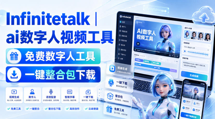 Infinitetalk丨ai数字人视频工具，免费数字人工具，一键整合包下载-来友网创