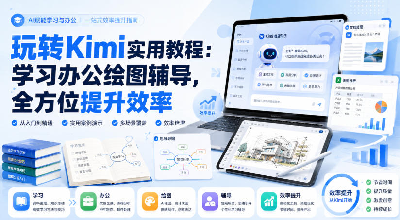 玩转Kimi实用教程：学习办公绘图辅导，全方位提升效率-来友网创