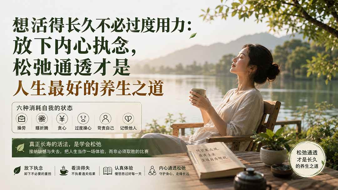 （20007期）付费文章：想活得长久不必过度用力：放下内心执念，松弛通透才是人生最好的养生之道-来友网创