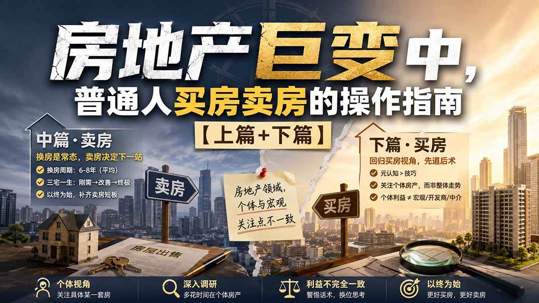 （20021期）付费文章：房地产巨变中，普通人买房卖房的操作指南【上篇+下篇】-来友网创