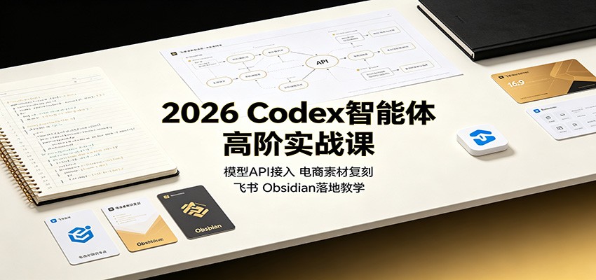 2026 Codex智能体高阶实战课：模型API接入，电商素材复刻，飞书Obsidian落地教学-来友网创