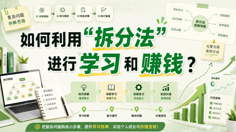 付费文章：如何利用“拆分法”进行学习和賺钱？-来友网创