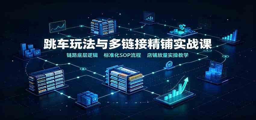 跳车玩法与多链接精铺实战课：链路底层逻辑，标准化SOP流程，店铺放量实操教学-来友网创