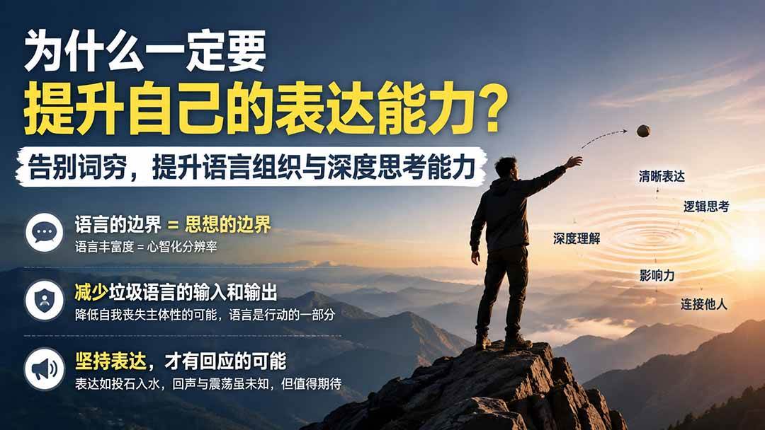 （20070期）付费文章：为什么一定要提升自己的表达能力？告别词穷，提升语言组织与深度思考能力-来友网创