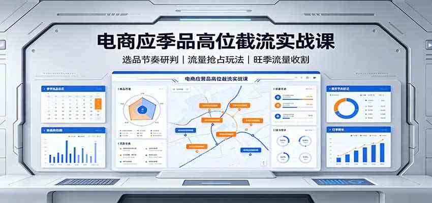 电商应季品高位截流实战课：选品节奏研判，流量抢占玩法，旺季流量收割-来友网创