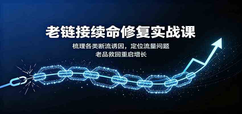 老链接续命修复实战课：梳理各类断流诱因，定位流量问题，老品救回重启增长-来友网创