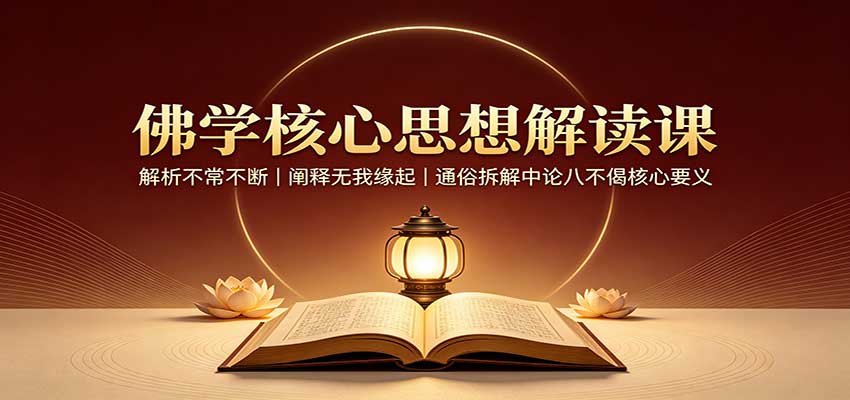 佛学核心思想解读课：解析不常不断，阐释无我缘起，通俗拆解中论八不偈核心要义-来友网创
