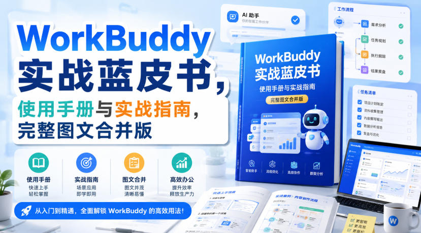 WorkBuddy实战蓝皮书，使用手册与实战指南，完整图文合并版-来友网创