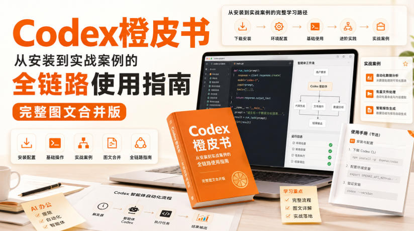 Codex橙皮书，从安装到实战案例的全链路使用指南，完整图文合并版-来友网创