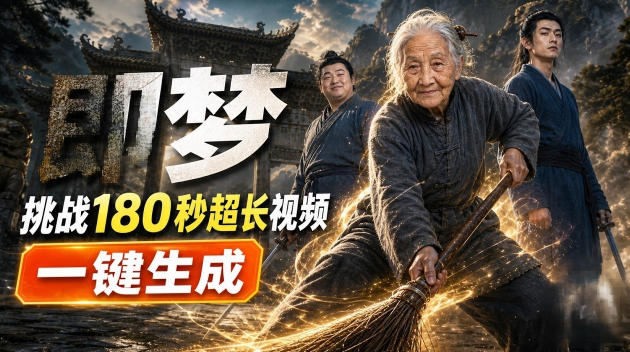 即梦挑战180秒超长视频！一键生成3分钟电影？完整制作流程详细分享！-来友网创