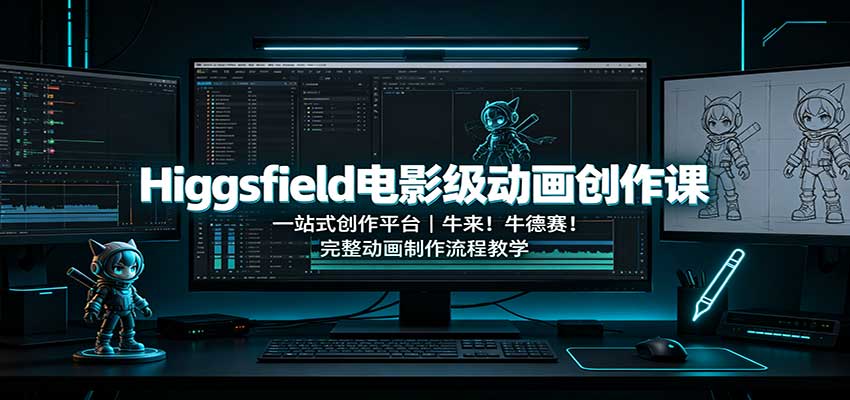 Higgsfield电影级动画创作课：一站式创作平台，牛来！牛德赛！完整动画制作流程教学-来友网创