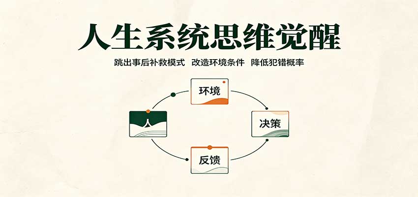 人生系统思维觉醒：跳出事后补救模式，改造环境条件，降低犯错概率-来友网创