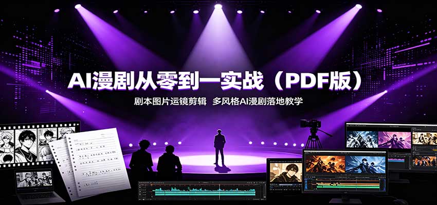 AI漫剧从零到一实战（PDF版）：剧本图片运镜剪辑，多风格AI漫剧落地教学-来友网创