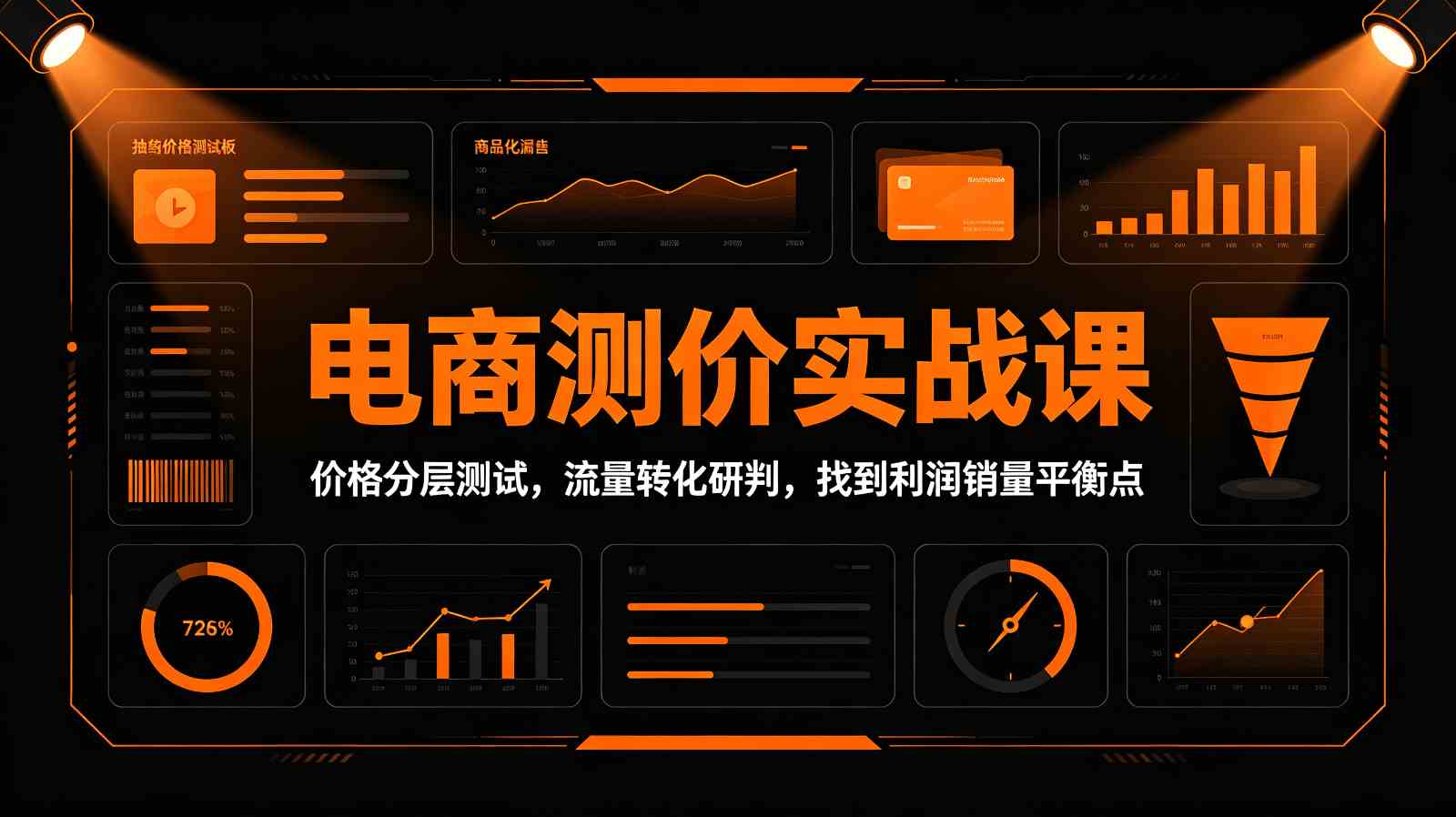 电商测价实战课：价格分层测试，流量转化研判，找到利润销量平衡点-来友网创