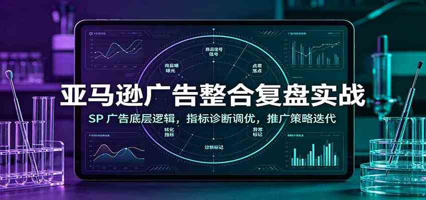 亚马逊广告整合复盘实战：SP广告底层逻辑，指标诊断调优，推广策略迭代-来友网创