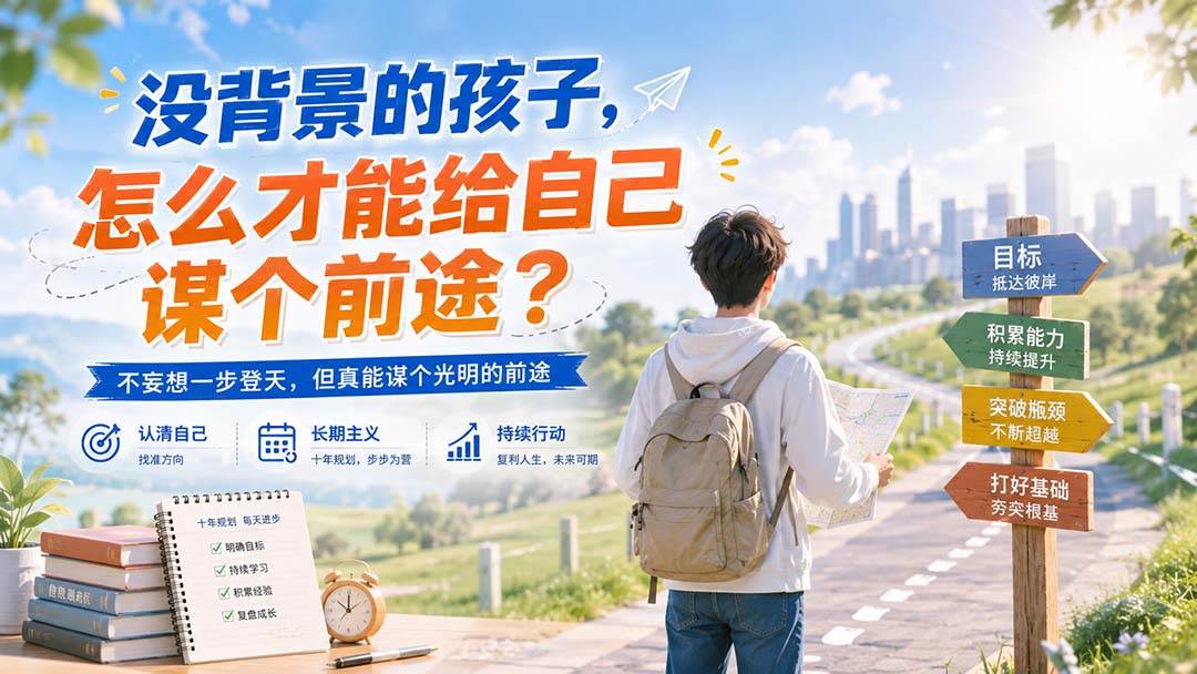 （20180期）付费文章：没背景的孩子，怎么才能给自己谋个前途？-来友网创