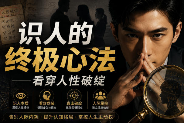 付费文章：识人的终极心法——看穿人性破绽-来友网创