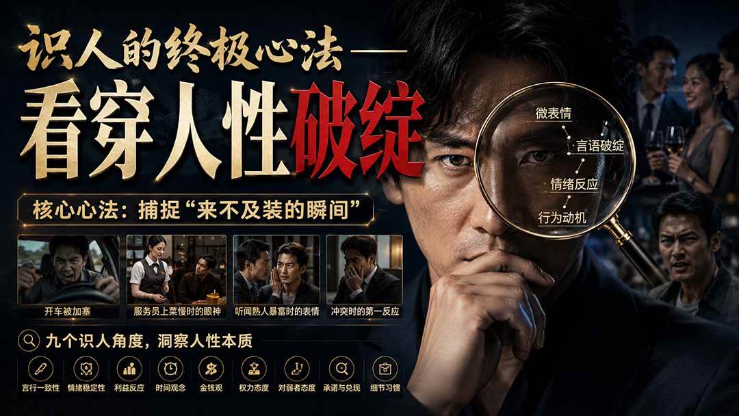 （20300期）付费文章：识人的终极心法——看穿人性破绽-来友网创