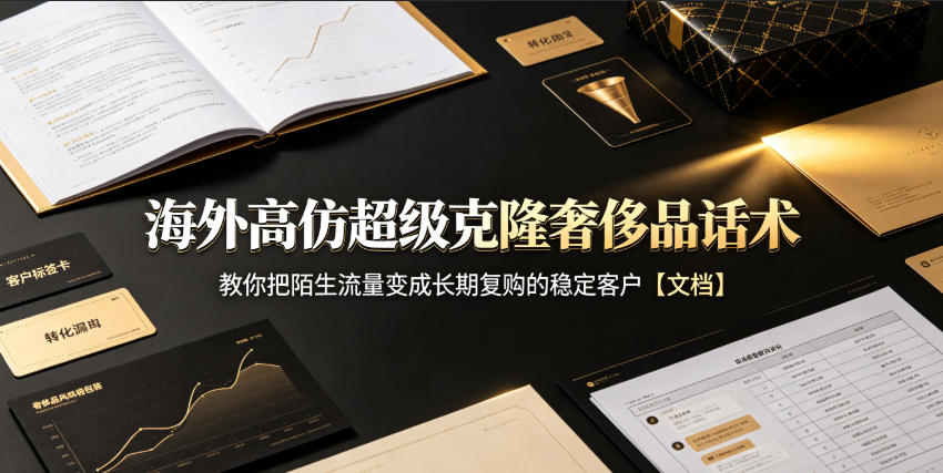 海外高仿超级克隆奢侈品话术，教你把陌生流量变成长期复购的稳定客户【文档】-来友网创