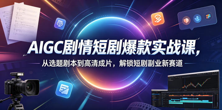 AIGC剧情短剧爆款实战课，从选题剧本到高清成片，解锁短剧副业新赛道（更新0906）-来友网创