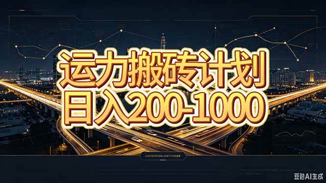 （20283期）运力搬砖，风口项目。当日收益稳定200-1000。 每天仅需一小时，新人轻松上手。-来友网创