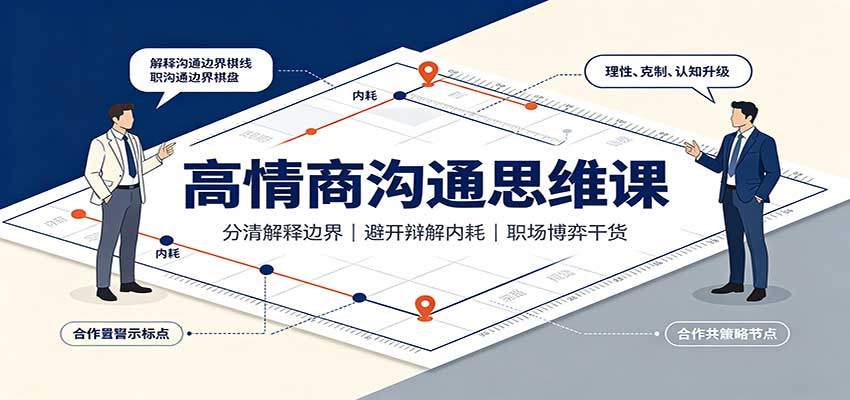高情商沟通思维课：分清解释边界，避开辩解内耗，职场博弈干货-来友网创