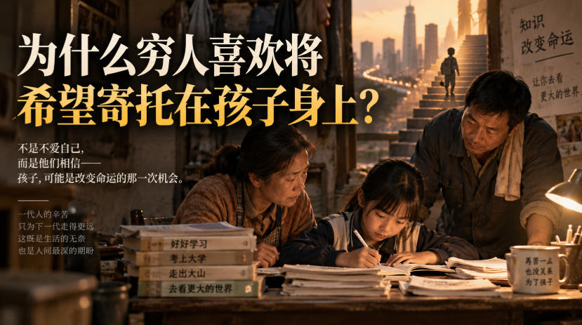 某社群精品文章：为什么穷人喜欢将希望寄托在孩子身上？-来友网创