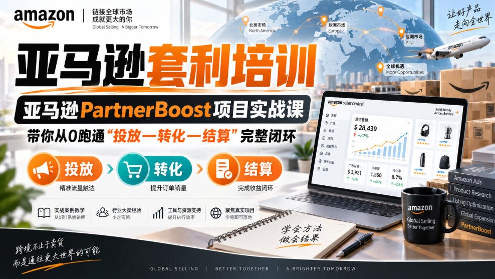 lead菌·亚马逊套利培训，亚马逊partnerboost项目实战课，带你从0跑通”投放—转化—结算”完整闭环-来友网创