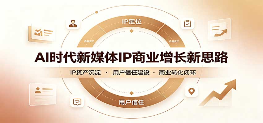 AI时代新媒体IP商业增长新思路：摒弃复杂运营套路，用极简思维打通获客路径-来友网创