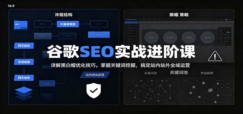2026谷歌SEO实战进阶课：详解黑白帽优化技巧，掌握关键词挖掘，搞定站内站外全域运营-来友网创