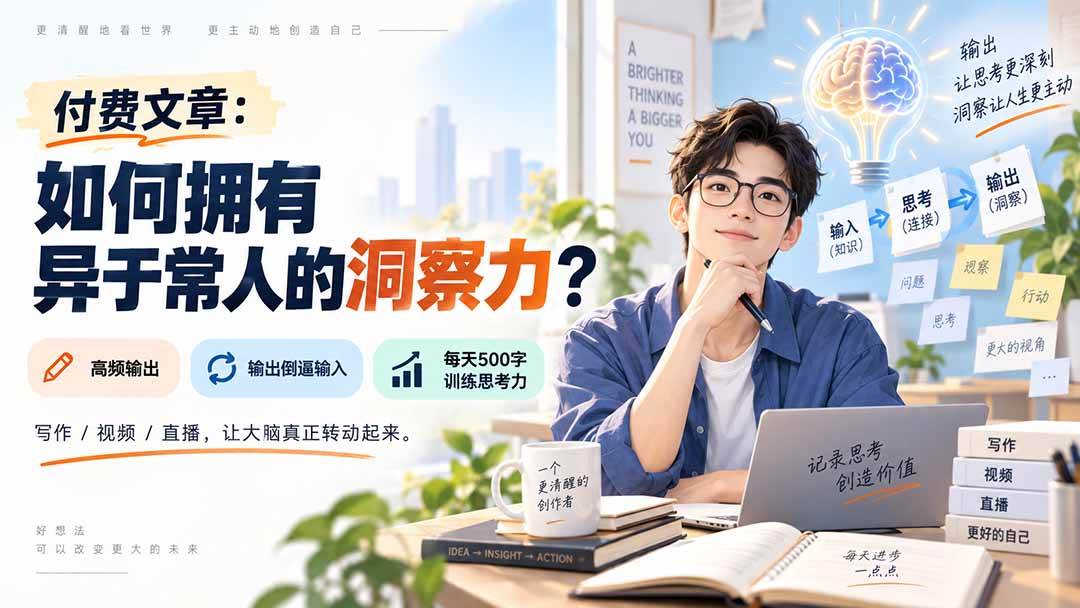 （20558期）付费文章：如何拥有异于常人的洞察力？-来友网创