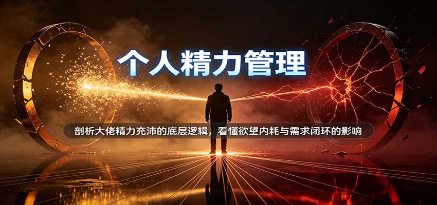 个人精力管理：剖析大佬精力充沛的底层逻辑，看懂欲望内耗与需求闭环的影响-来友网创