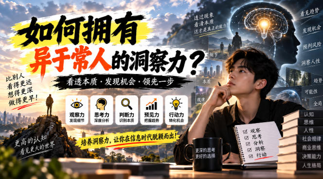 某公众号付费文章：如何拥有异于常人的洞察力？-来友网创