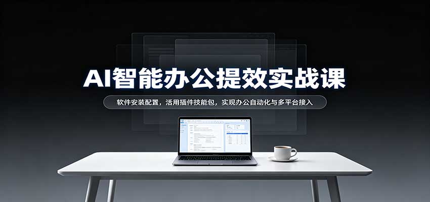 AI智能办公提效实战课：软件安装配置，活用插件技能包，实现办公自动化与多平台接入-来友网创