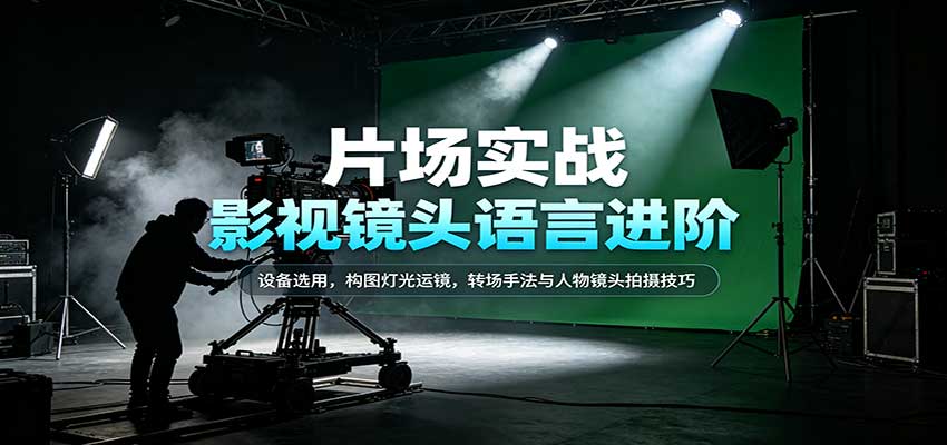 影视镜头语言进阶：设备选用，构图灯光运镜，转场手法与人物镜头拍摄技巧-来友网创