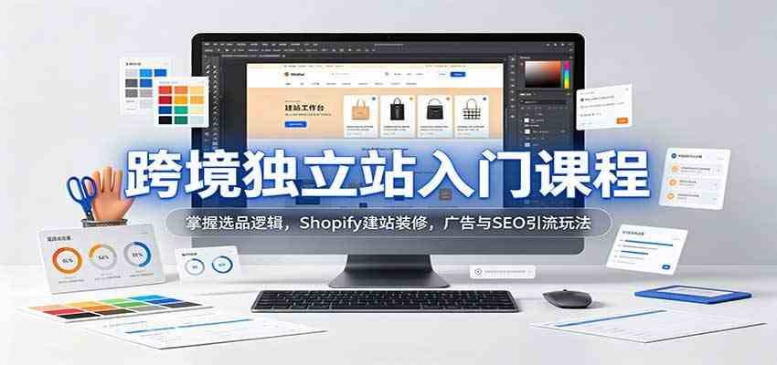 跨境独立站入门课程：掌握选品逻辑，Shopify建站装修，广告与SEO引流玩法-来友网创