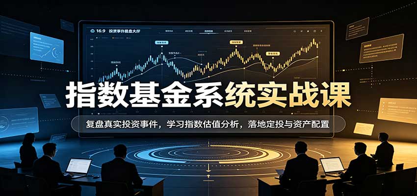 指数基金系统实战课：复盘真实投资事件，学习指数估值分析，落地定投与资产配置-来友网创