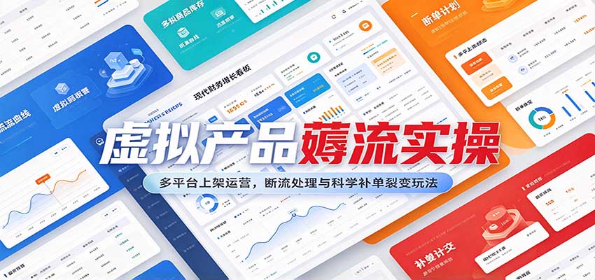 虚拟产品薅流实操：多平台上架运营，断流处理与科学补单裂变玩法-来友网创