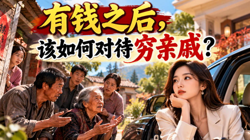 某公众号付费文章：有钱之后，该如何对待穷亲戚？-来友网创